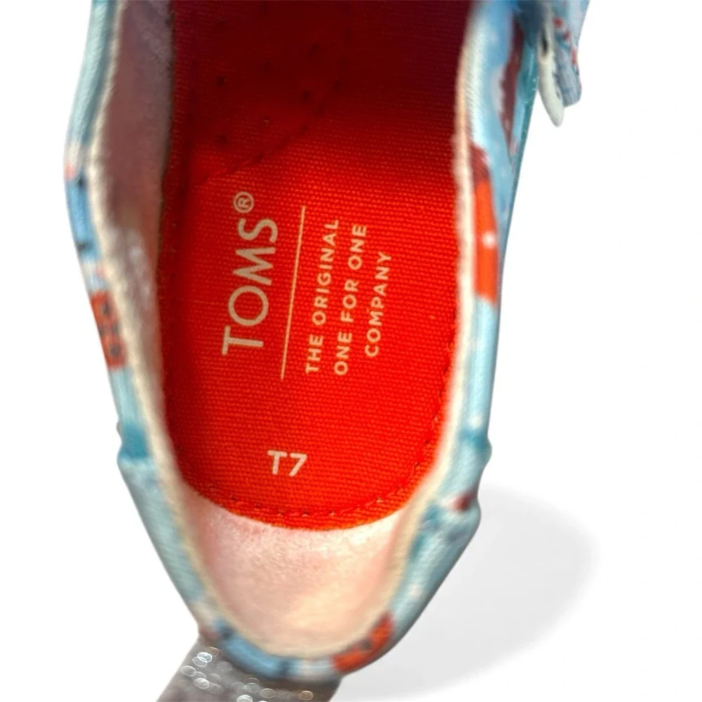 Toms Alpargata Holiday Slip On Flat Girls Blue‎ Flats Casual 10017617T